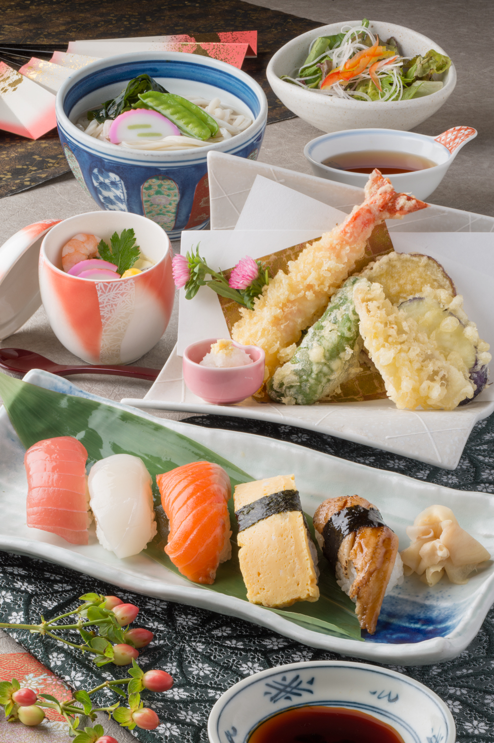 一番人気の『寿司天ぷらセット』です。